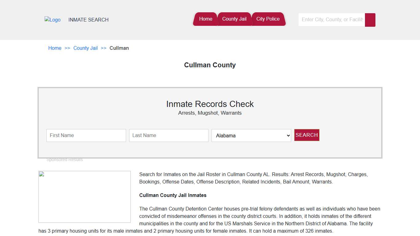 Cullman County | Alabama Jail Inmate Search